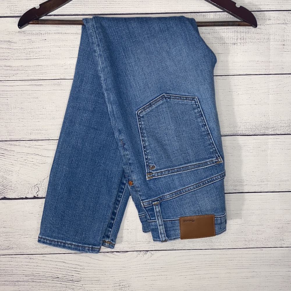 Madewell 11” high rise light stone washed skinny crop ankle jean size 25P